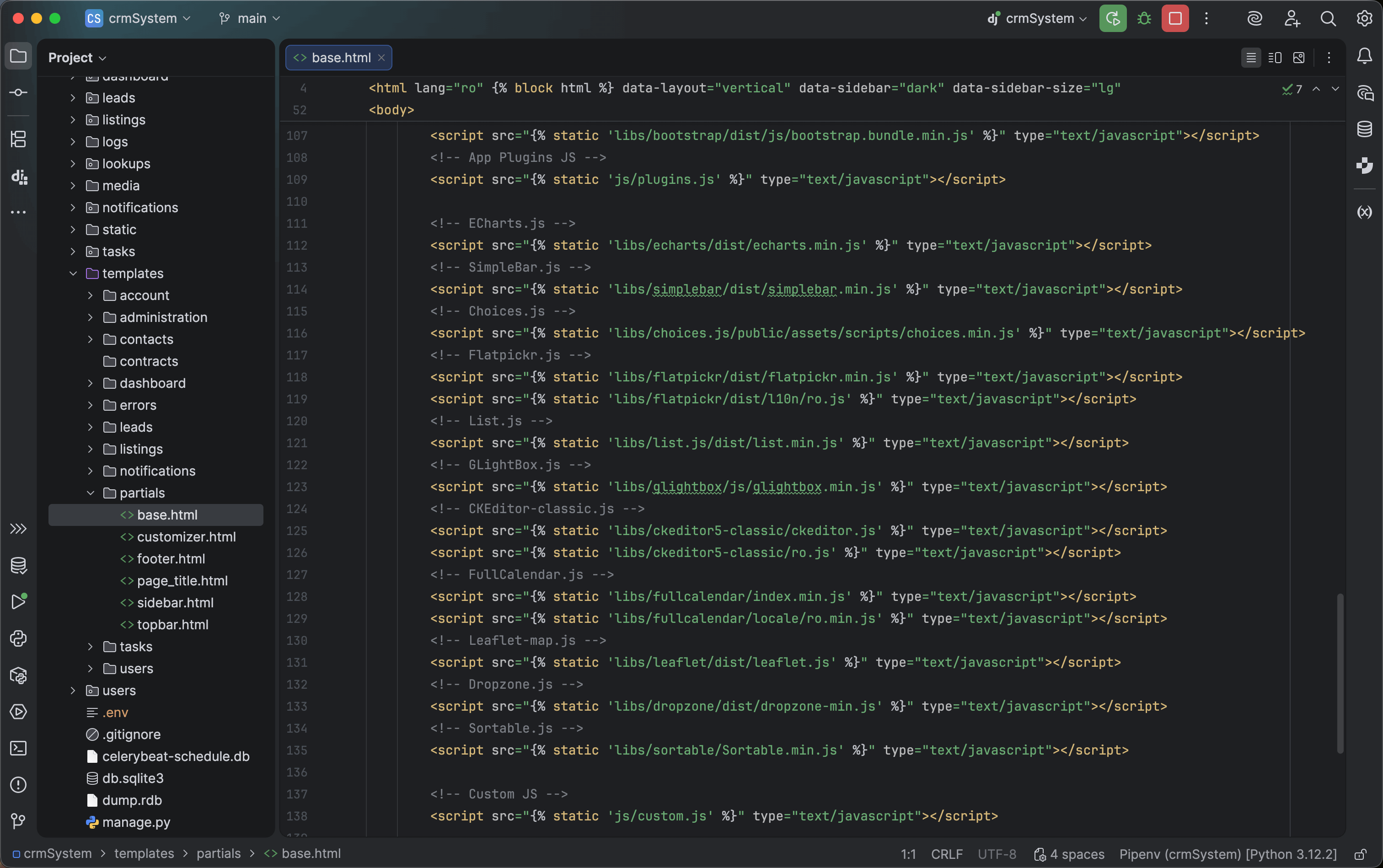 project code details