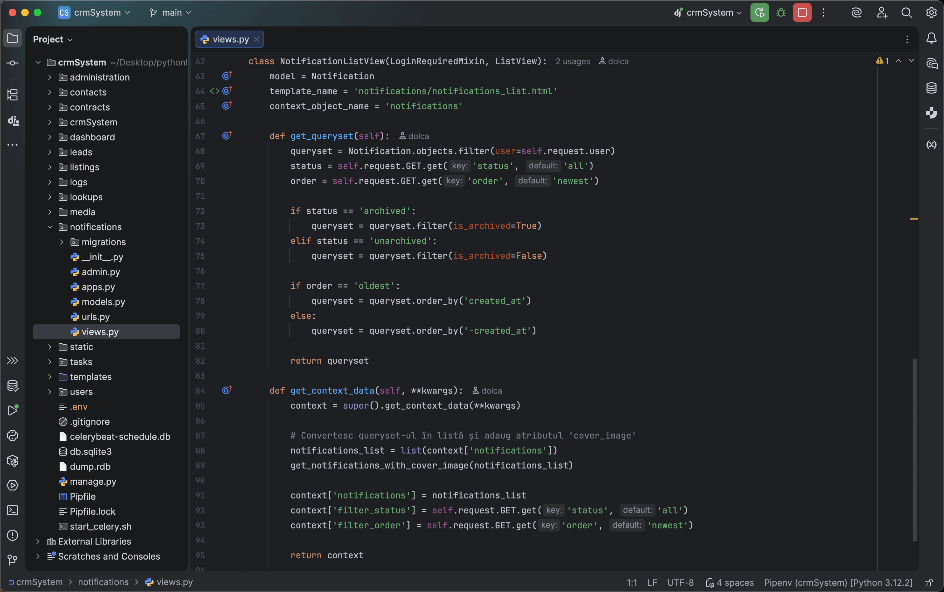 project code details